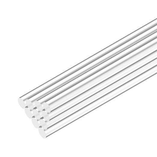 M METERXITY 10-Pack Acrylic Round Rods, 11.81 x 0.31 Inch/ 300 x 8 mm Clear
