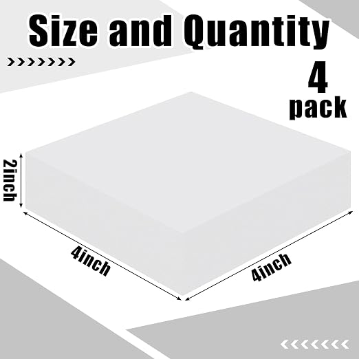 4 Pcs 2" Thick Foam Padding Sheet