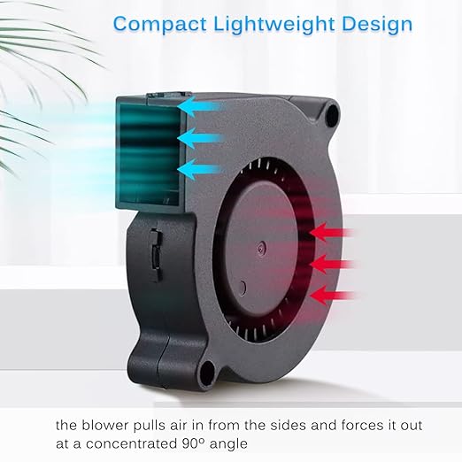 GDSTIME 50mm USB Fan, 50mm x 15mm Blower 5V DC Brushless Cooling Fan