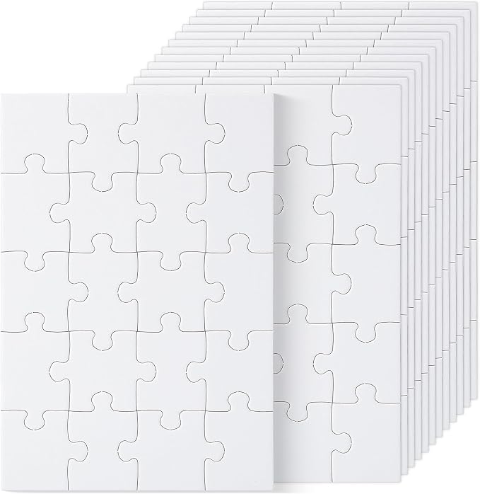 Mr. Pen- Blank Puzzle Bulk, 13 Pack, 20 Pieces/Pack, 5.5 x 8.1 Inch, Arts & DIY