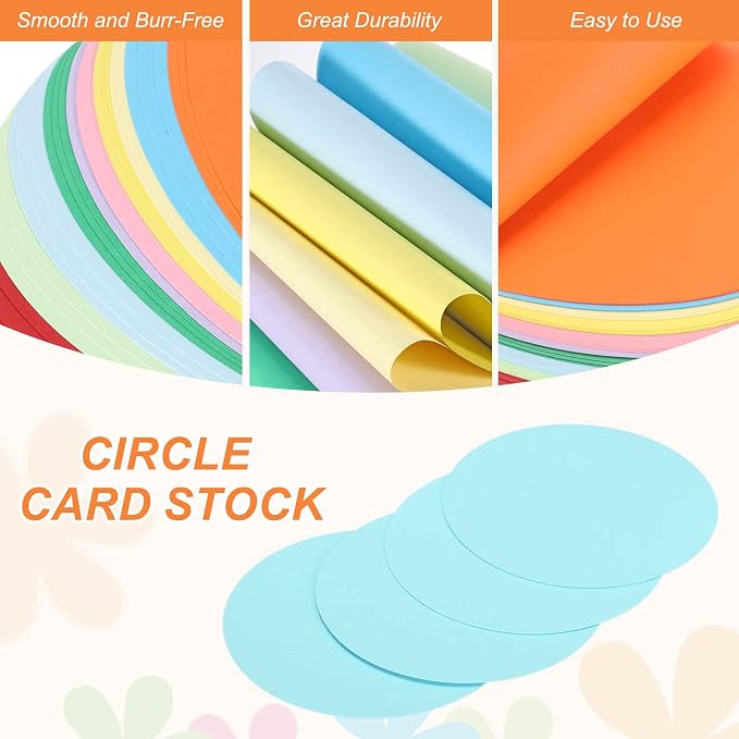 MECCANIXITY 24 Pcs Circle Card Stock, 2 Inch Round Cutouts Paper Thick