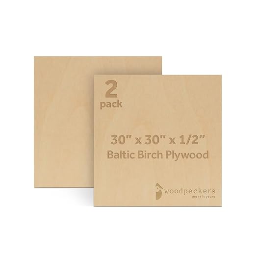 Baltic Birch Plywood 12 mm, 1/2 Inch Craft Wood, B/BB Grade, Stronger Than
