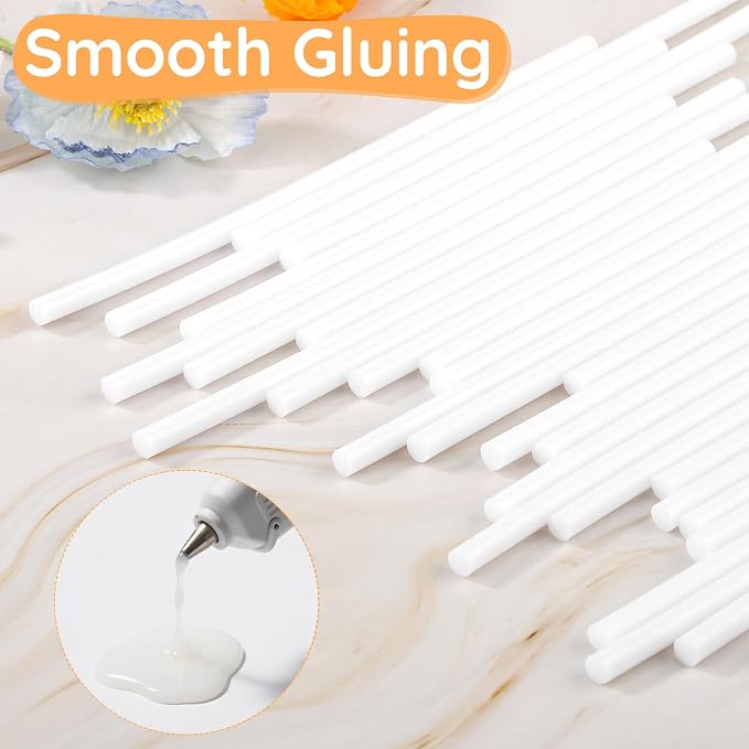 72 Pack White Hot Glue Sticks, Home General Repair, Holiday Gift Crafts