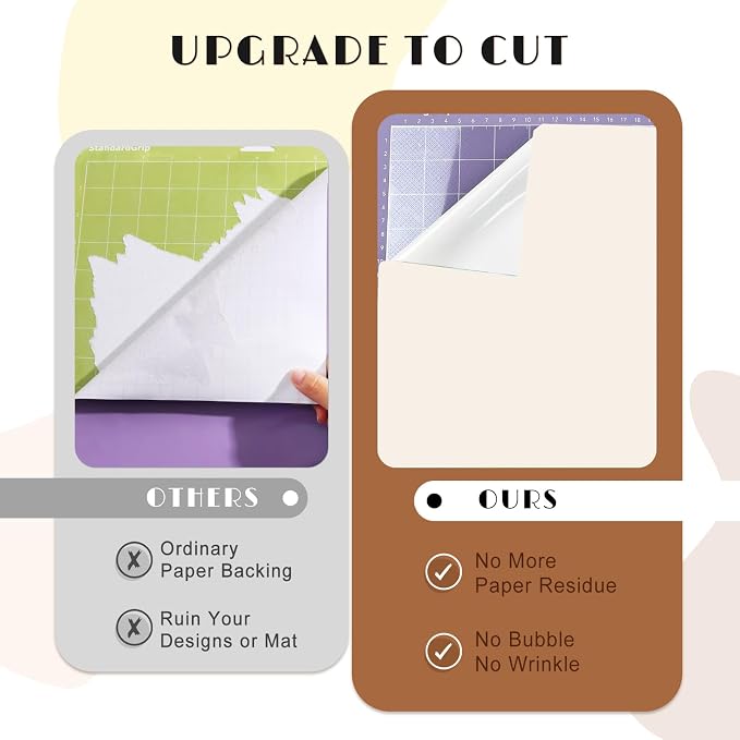 Tintnut Skin Tone Permanent Vinyl 8 Sheets 12x10in White Adhesive Vinyl | Solid