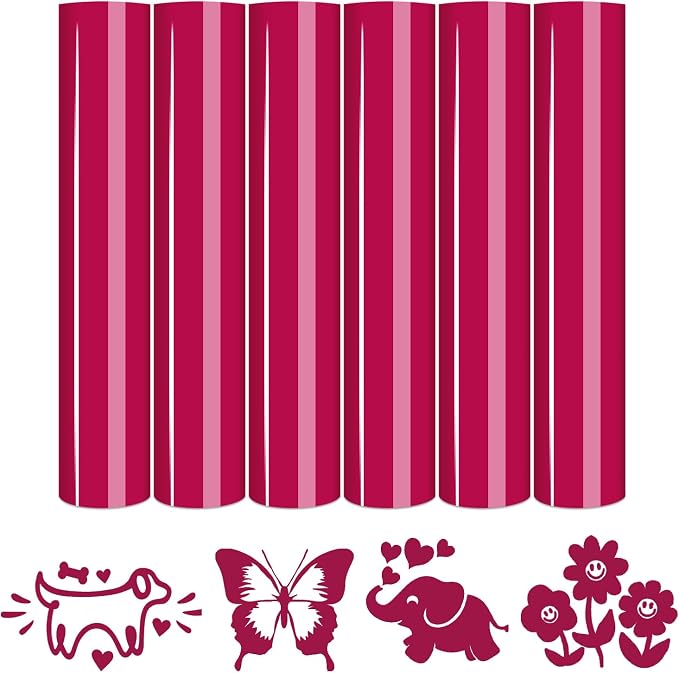 Tintnut Sangria Red Heat Transfer Vinyl, easy cut & weed, stretch washable