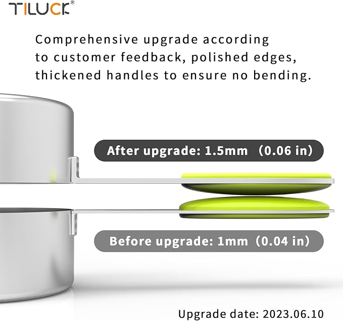 TILUCK Nesting Measuring Cups and Spoons Set, Stainless Steel