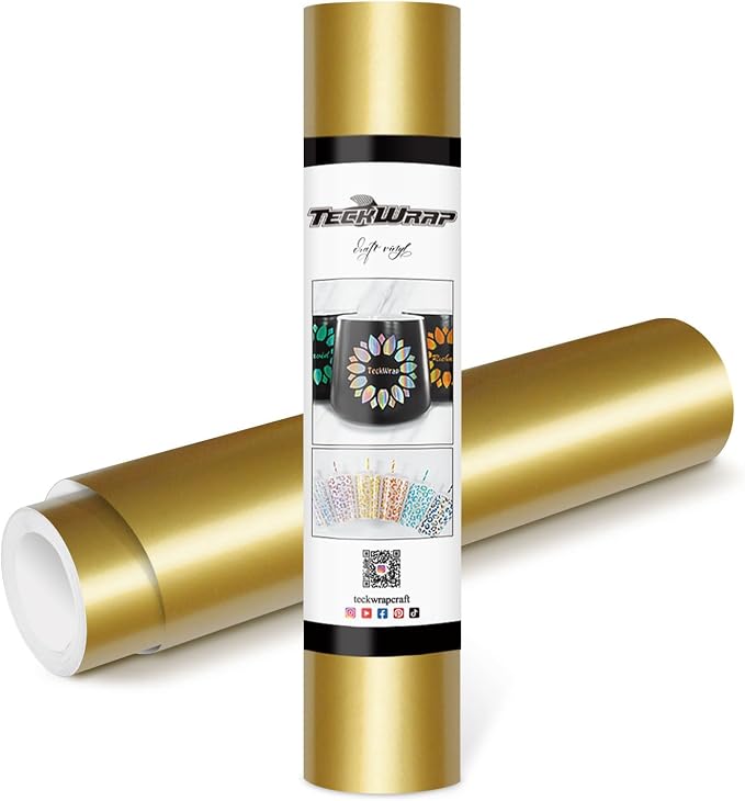 TECKWRAP Gold Adhesive Vinyl Glossy Gold Vinyl Wrap Matte Gold Vinyl Permanent