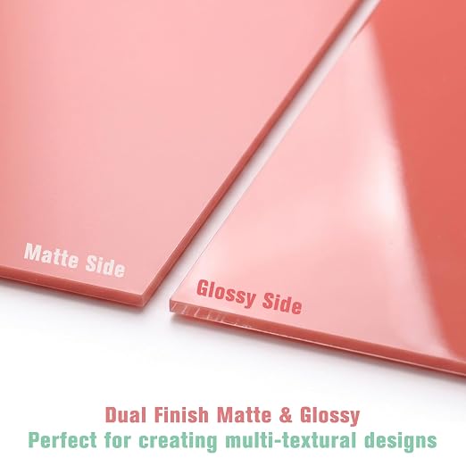 Macaron Pastel Acrylic Sheets 12x12-10 Pcs 1/8 Inch Thick, Dual Finish Matte &