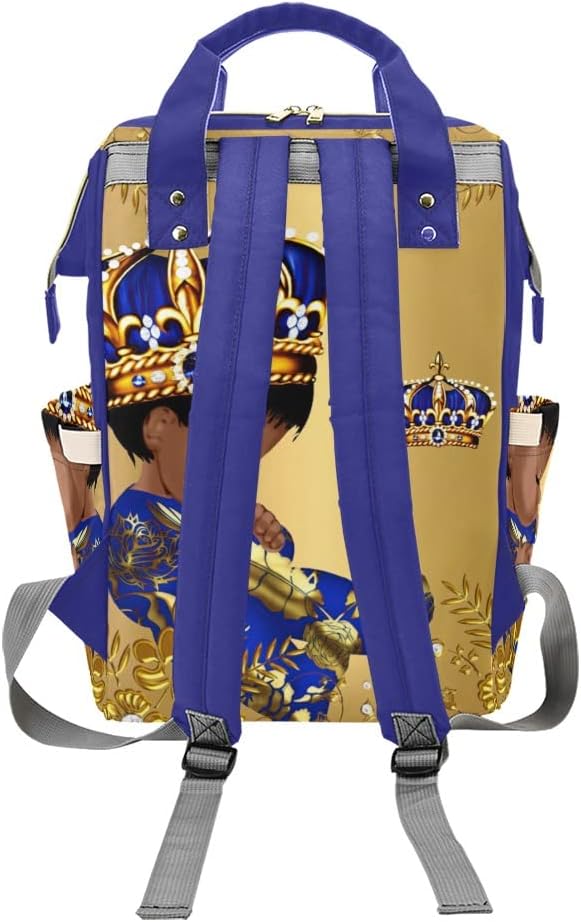 Gold Blue Cute Baby Boy Diaper Bags with Name Waterproof Mummy Backpack Nappy Nursing Baby Bags Gifts Tote Bag for Women