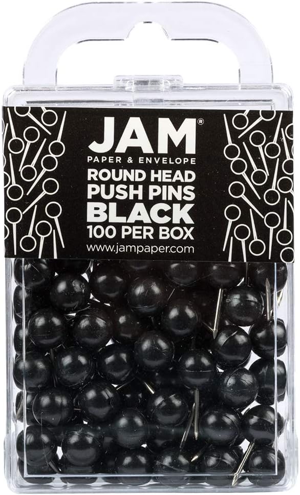 JAM PAPER Colorful Push Pins