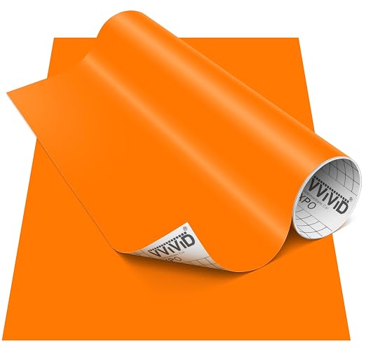 VViViD DECO65 Matte Pastel Light Orange Permanent Adhesive Craft Vinyl