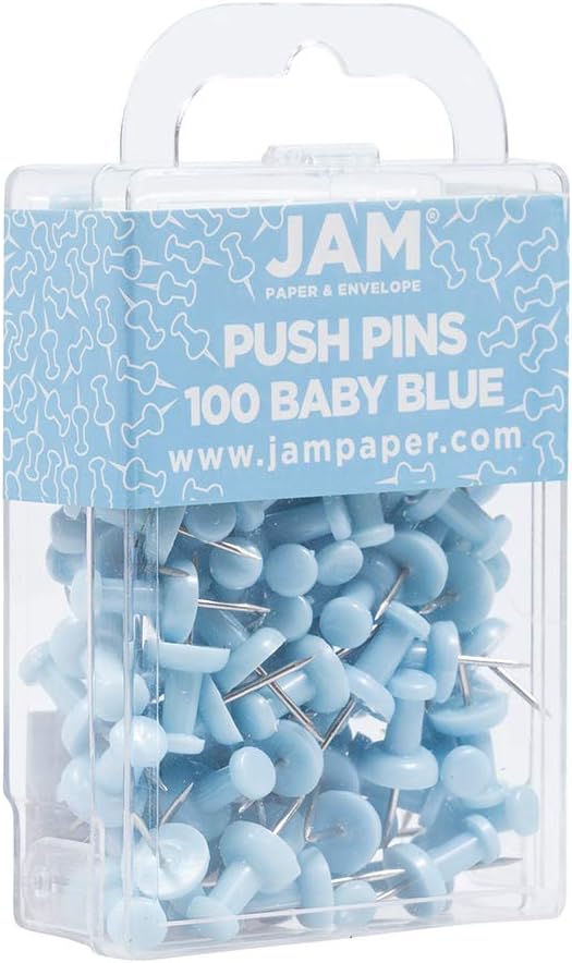 JAM PAPER Colorful Push Pins