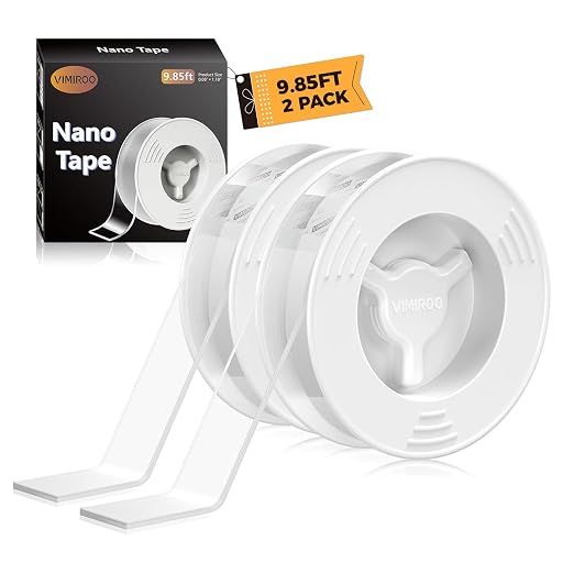 vimiroo Double Sided Tape Heavy Duty, Extra Large 9.85FT Nano Tape Double Sided