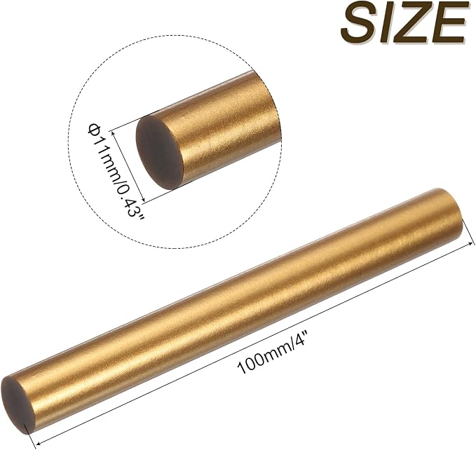 uxcell Mini Hot Glue Sticks for Glue Gun 11mm x 100mm Bronze Gold 12pcs