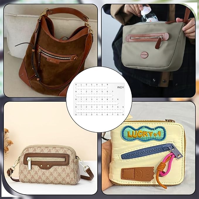 PH PandaHall 4 Sizes Zipper Pocket Template