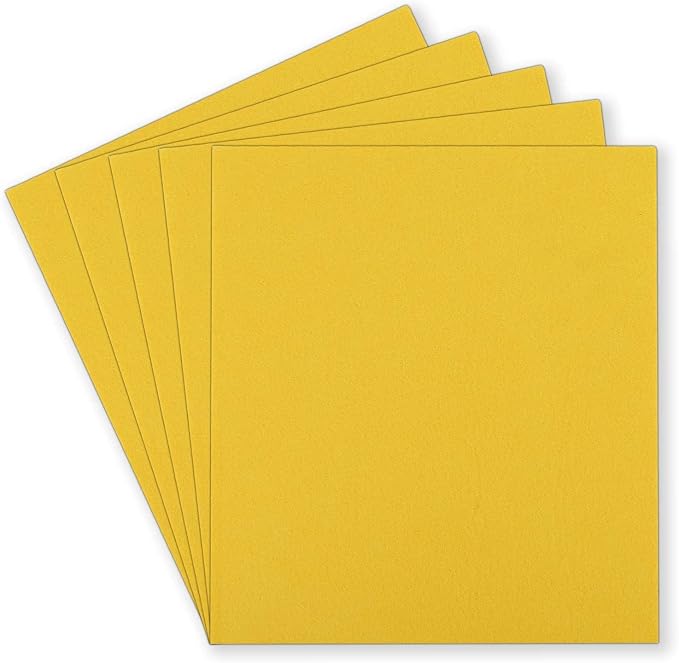 Savita 5Pcs 10x9 Inch 3mm Thick Felt Sheets, Stiff Felt Hard Craft Fabric