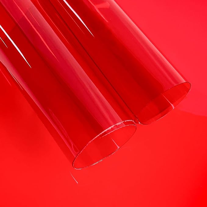 Transparent PVC Faux Leather Sheets, Glossy Waterproof Clear Vinyl Fabric