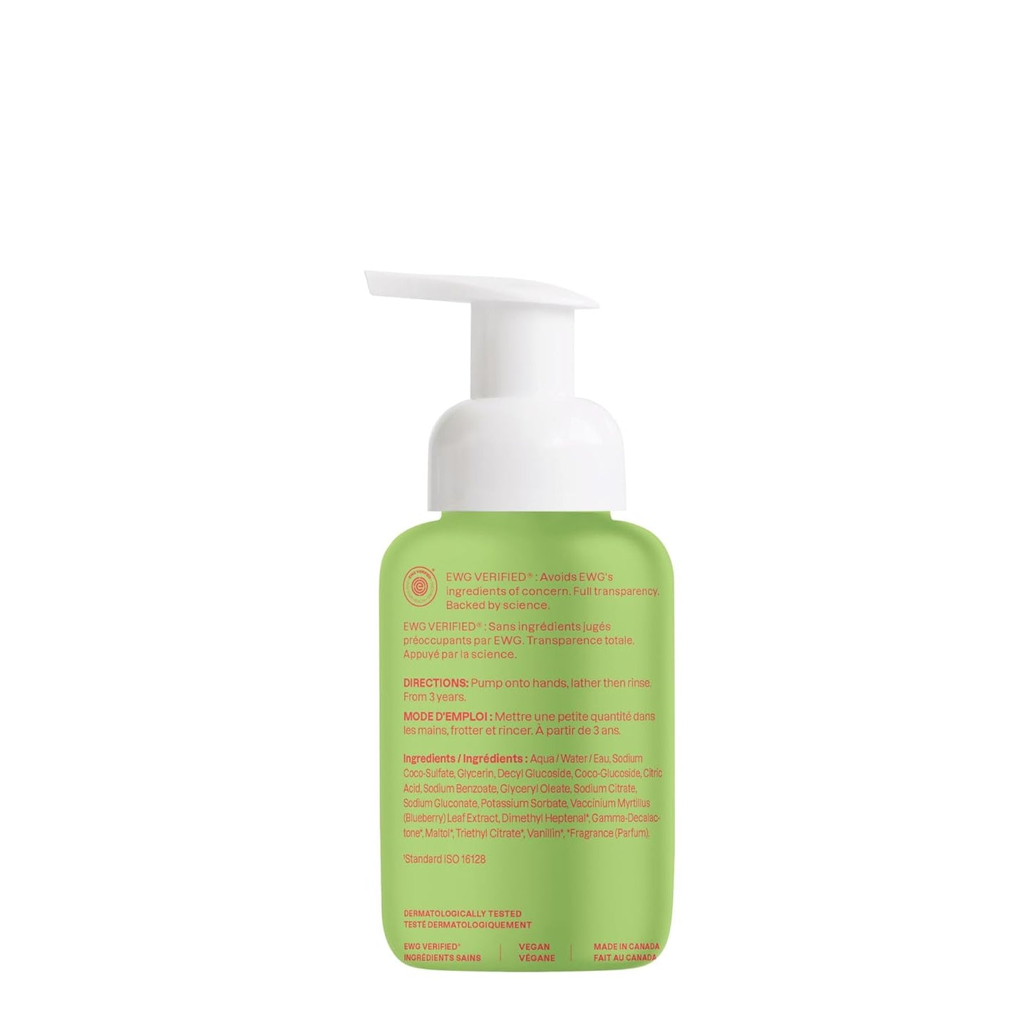 ATTITUDE Foaming Hand Soap for Kids, EWG Verified, Dermatologically Tested, Plant- and Mineral-Based Ingredients, Vegan, Watermelon & Coco, 10 Fl Oz