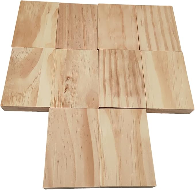 10PCS Rectangle Wood Boards Unfinished Wood Blocks