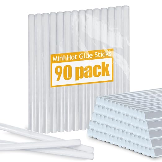 Krightlink 90 Count Mini Size Hot Glue Sticks Hot Melt Glue Sticks | Mini Size