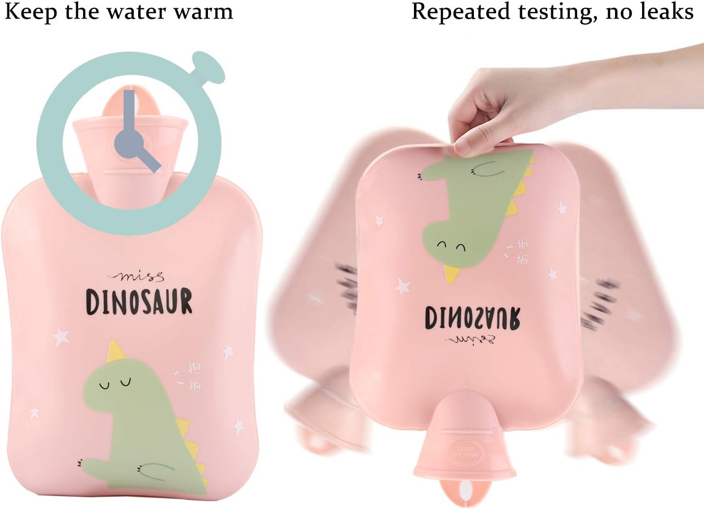 Hot Water Bag,Hot Water Bottle with Waist Cover Cartoon Warm Water Pouch for Neck and Shoulder, Back,Hand, Legs, Waist Warm
