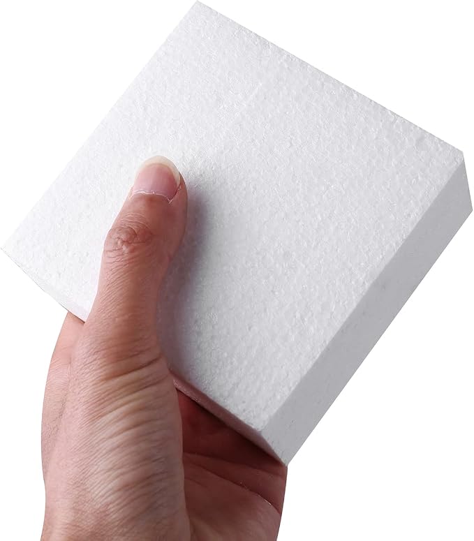 AMZQNART 8pcs 4x4x2in Craft Foam Blocks White