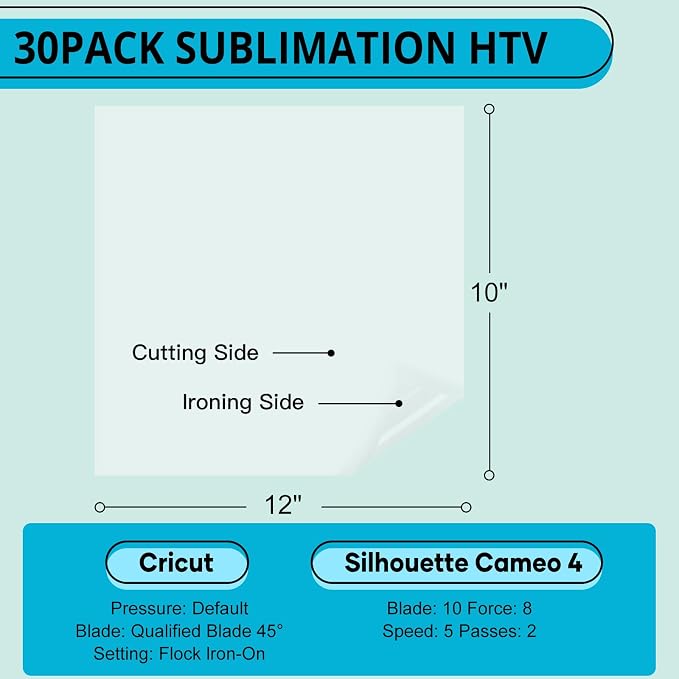 HTVRONT Sublimation HTV Sheets for Cotton Fabric