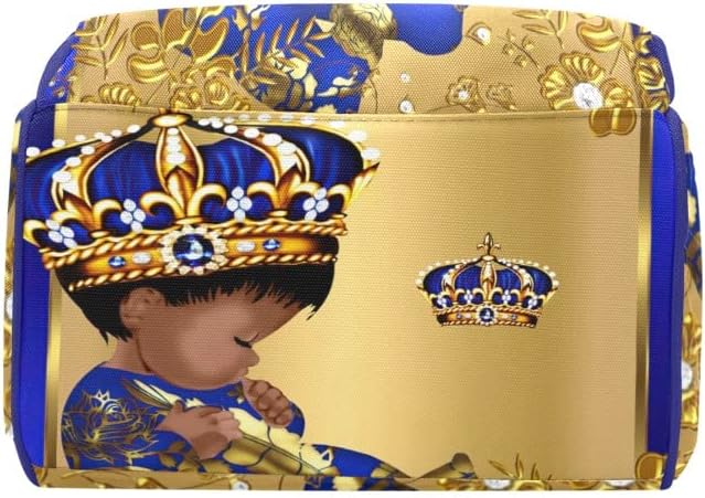 Gold Blue Cute Baby Boy Diaper Bags with Name Waterproof Mummy Backpack Nappy Nursing Baby Bags Gifts Tote Bag for Women