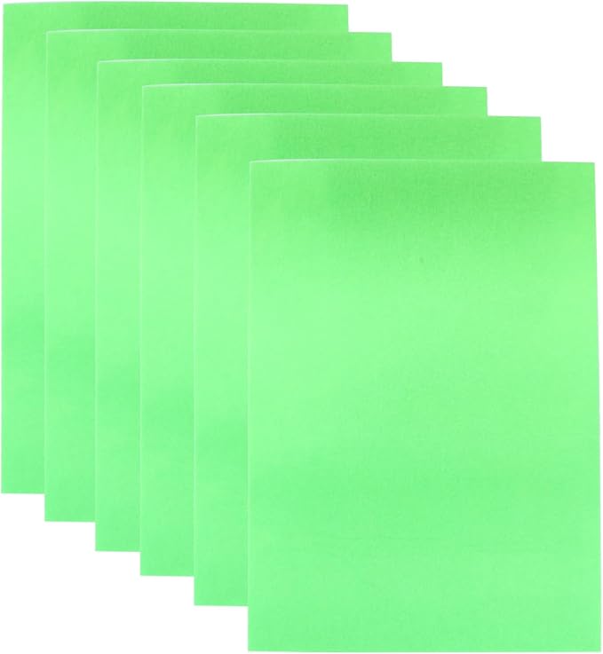 6 Pcs, 8 x 12 Inch Light Green Felt Sheets, 2mm Thick | Felt Fabric