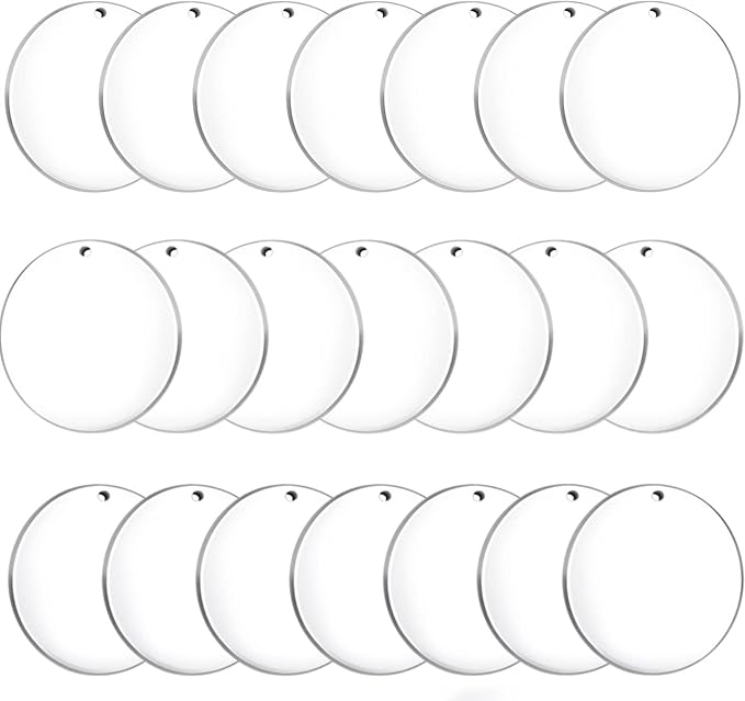 Round Acrylic Keychain Blanks 2 Inch Circle Blanks
