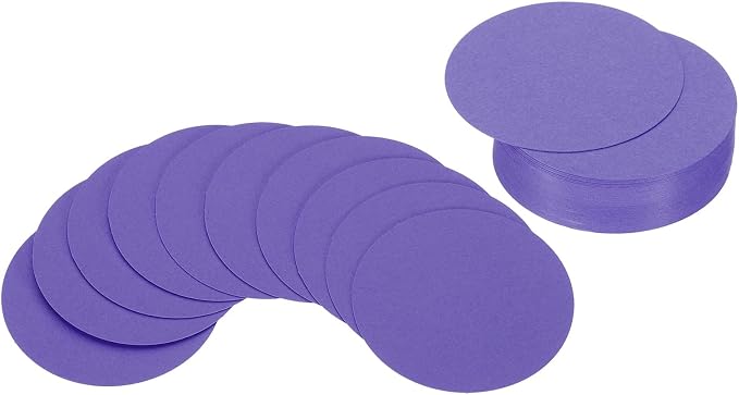 PATIKIL 2inch Circle Card Stock, Dark Purple