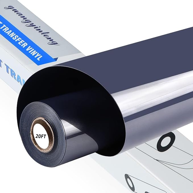 guangyintong Heat Transfer Vinyl Navy Blue HTV Rolls, Glossy Surface HTV Vinyl