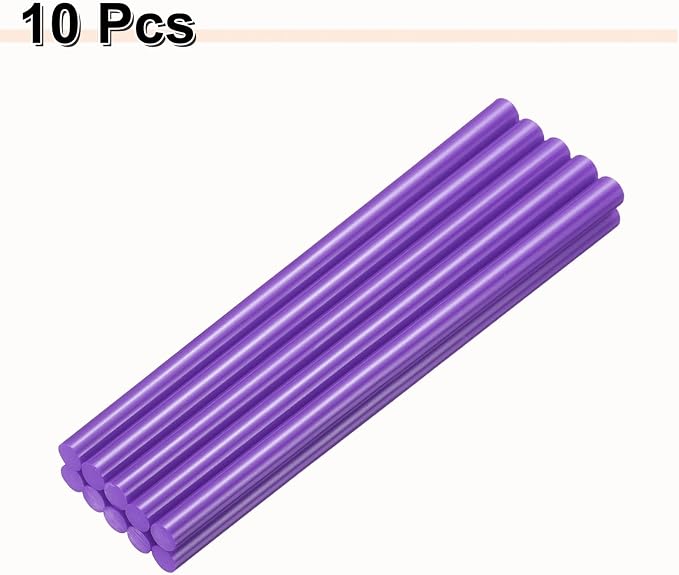 HARFINGTON 10pcs Hot Glue Sticks 0.43" Dia x 9.84" Long EVA Mini Hot Melt