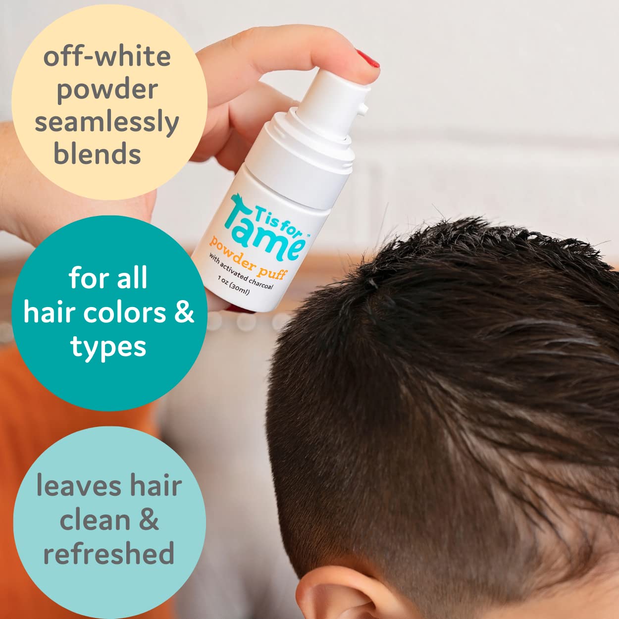 T is for Tame - Dry Shampoo for Babies & Kids, Sensory Friendly, Waterless Scalp and Hair Cleanser, Great for Adults Too, Non-aerosol