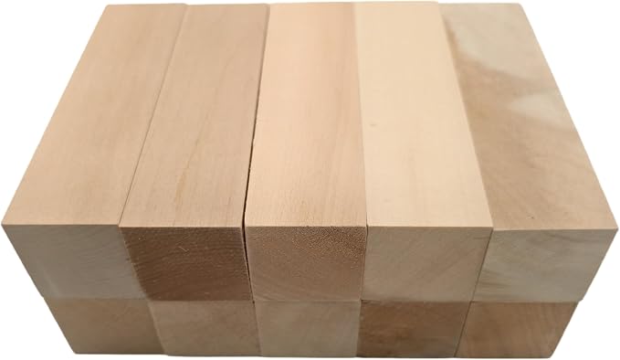 10PCS Basswood Carving Blocks, Whittling Wood Carving Kit, Unfinished Wooden