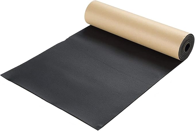 NATGAI Sponge Neoprene with Adhesive Foam Rubber Sheet 1/8” Thick X 12” Wide X