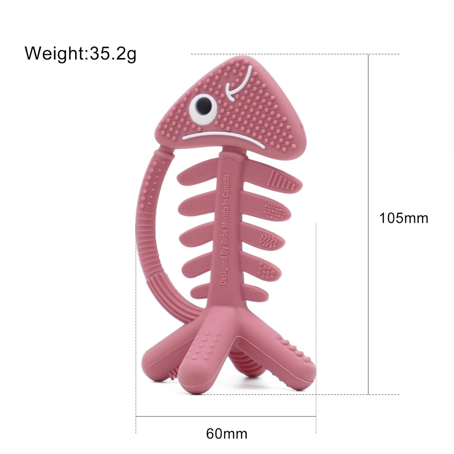 3in1 Infant Toys, Baby Teething Toys 0-3-6-12 Months, Teethers for Babies 3-6 6-12 Months for Teething Relief, Gifts, Silicone, Sensory, Baby Toys 0-6 Months,USA Patent Pending,Coral Fish