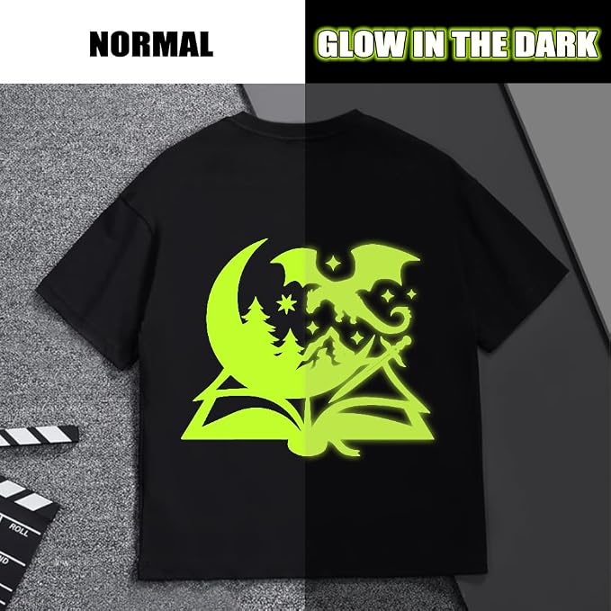 HTVVETUR Glow in The Dark HTV Heat Transfer Vinyl Roll 12 Inch by 20 Feet Iron