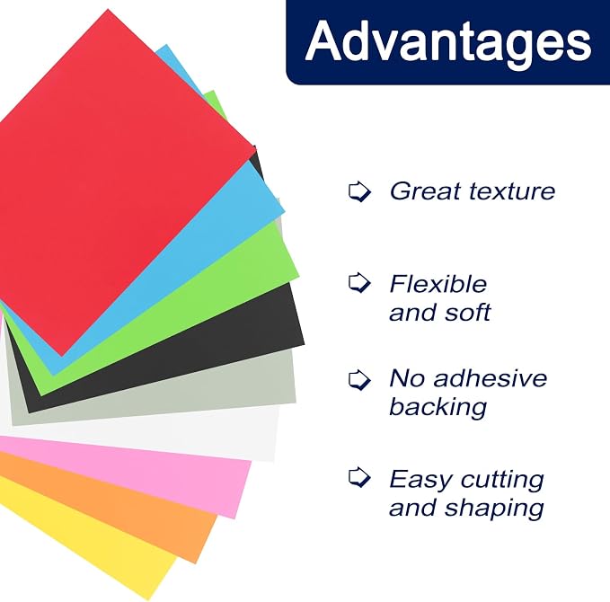 MECCANIXITY Foam Sheets Crafts 10x10 Inch 5mm EVA Craft Foam Paper Foam Sheets