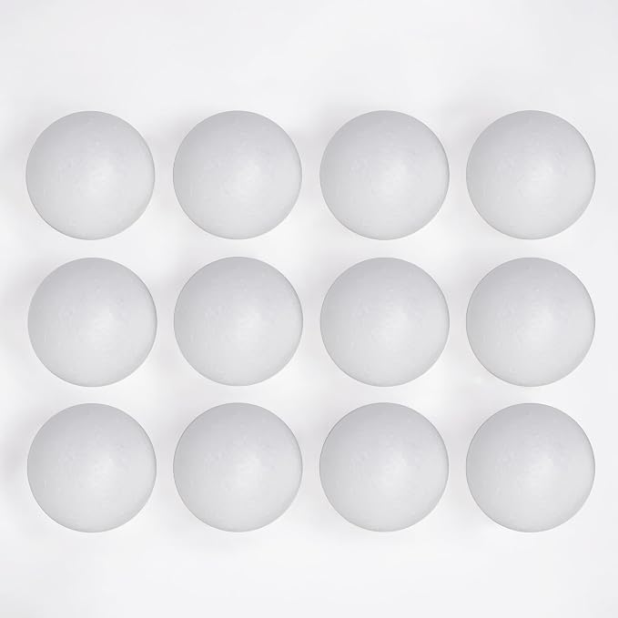 Evershine 12 Pack 5 Inch Craft Foam Ball