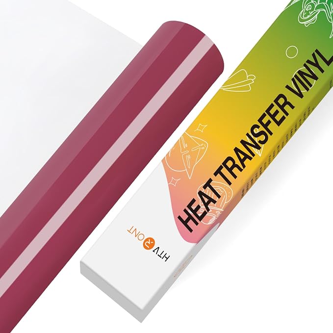 HTVRONT HTV Rolls Heat Transfer Vinyl, Rose Maroon