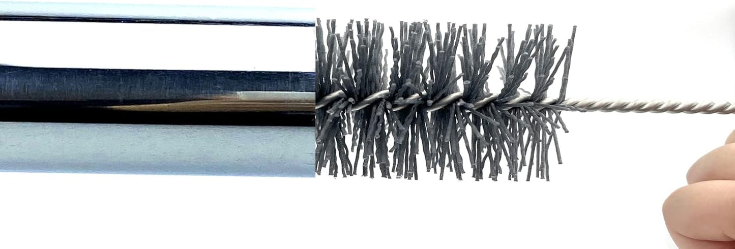 Pipe Cleaning Brush Set Abrasive Filament, 9 Piece Variety Pack for Removal of Rust, Corrosion, Paint