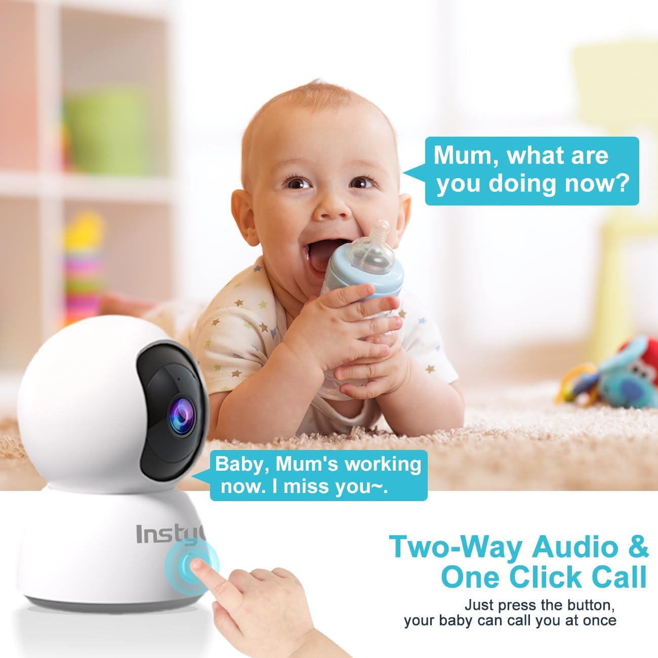 2K Indoor Camera, 5G/2.4G WiFi Pet Camera Home Security Camera for Baby/Pet Monitor with Phone app, Night Vision, 2-Way Audio, Cloud&SD, 360° Security Camera Wireless with Auto Tracking, Pan/Tilt