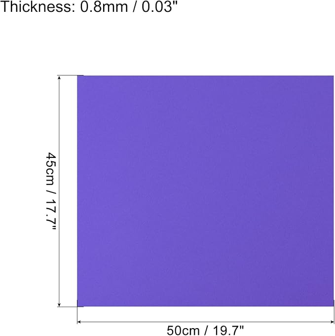 MECCANIXITY EVA Foam Sheets Dark Blue 19.7 Inch x 17.7 Inch 0.8mm Thick Crafts