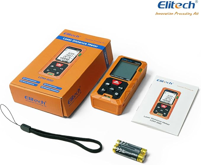 Elitech Laser Measuring Tool, 165ft Laser Tape Measure