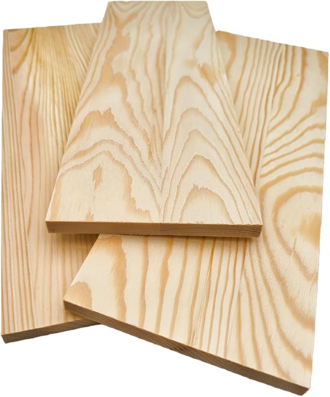3PCS Rectangle Wood Boards Unfinished Wood Blocks