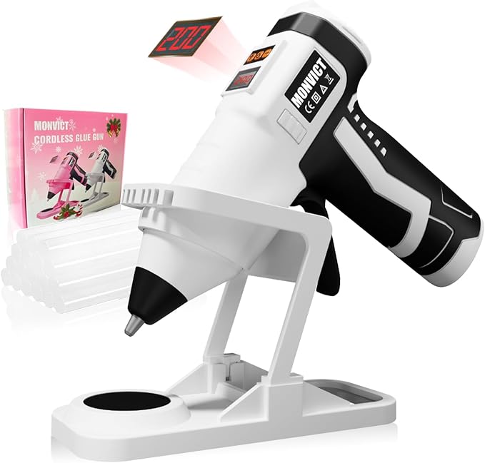 MONVICT Cordless Digital Display Hot Glue Gun