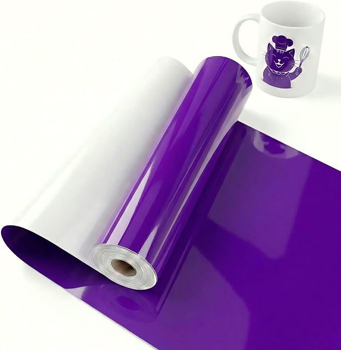 Purple Permanent Vinyl for Cricut Cutting Machine, Waterproof, Durable Purple