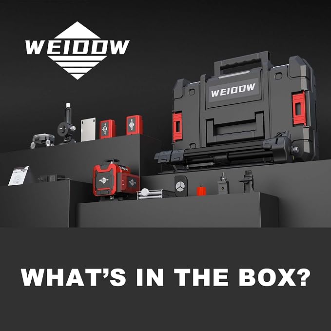 WEIDDW Laser Level 360° Green Cross Line Self Leveling Laser Measuring Tool