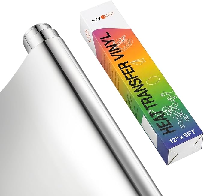 HTVRONT Silver Metallic HTV Vinyl